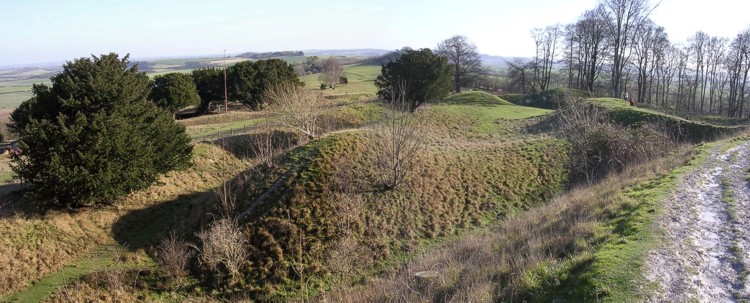 January 2005. Composite image of the eastern entrance fortifications, viewed from the inner rampart.