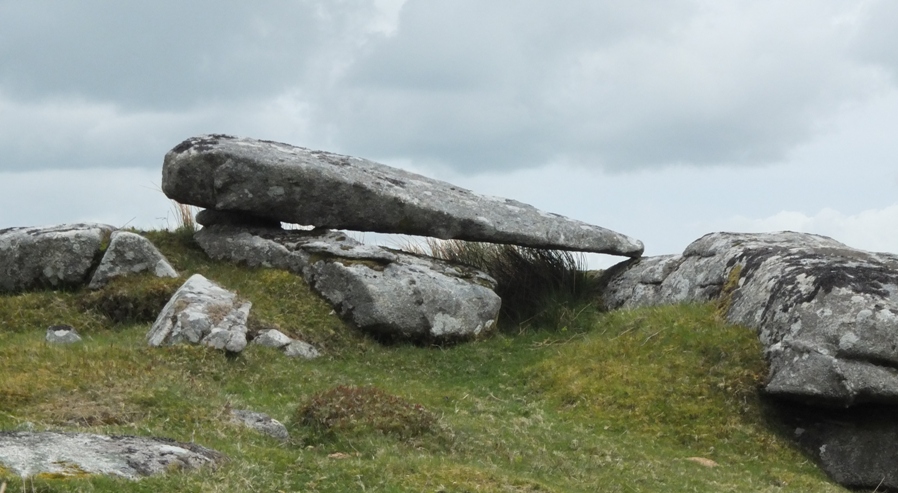 A view of some propped stones in West Penwith and Bodmin