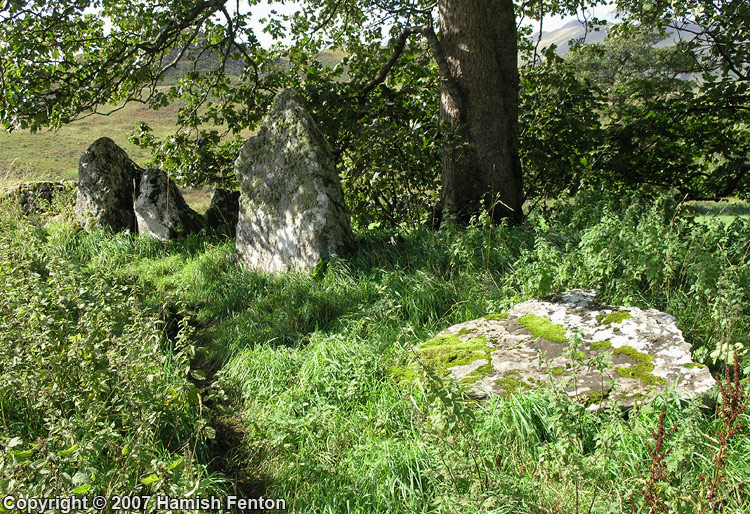 Chambered cairn at Camas Nan Geall, photographed from the south east. 
19 September 2007